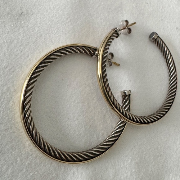 Jewelry - David Yurman Two Tone “Large” Hoops